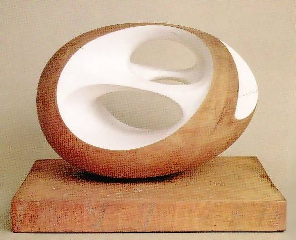 Oval Sculpture, Wood and Plaster, Pier Art Gallery, Orkney BH121